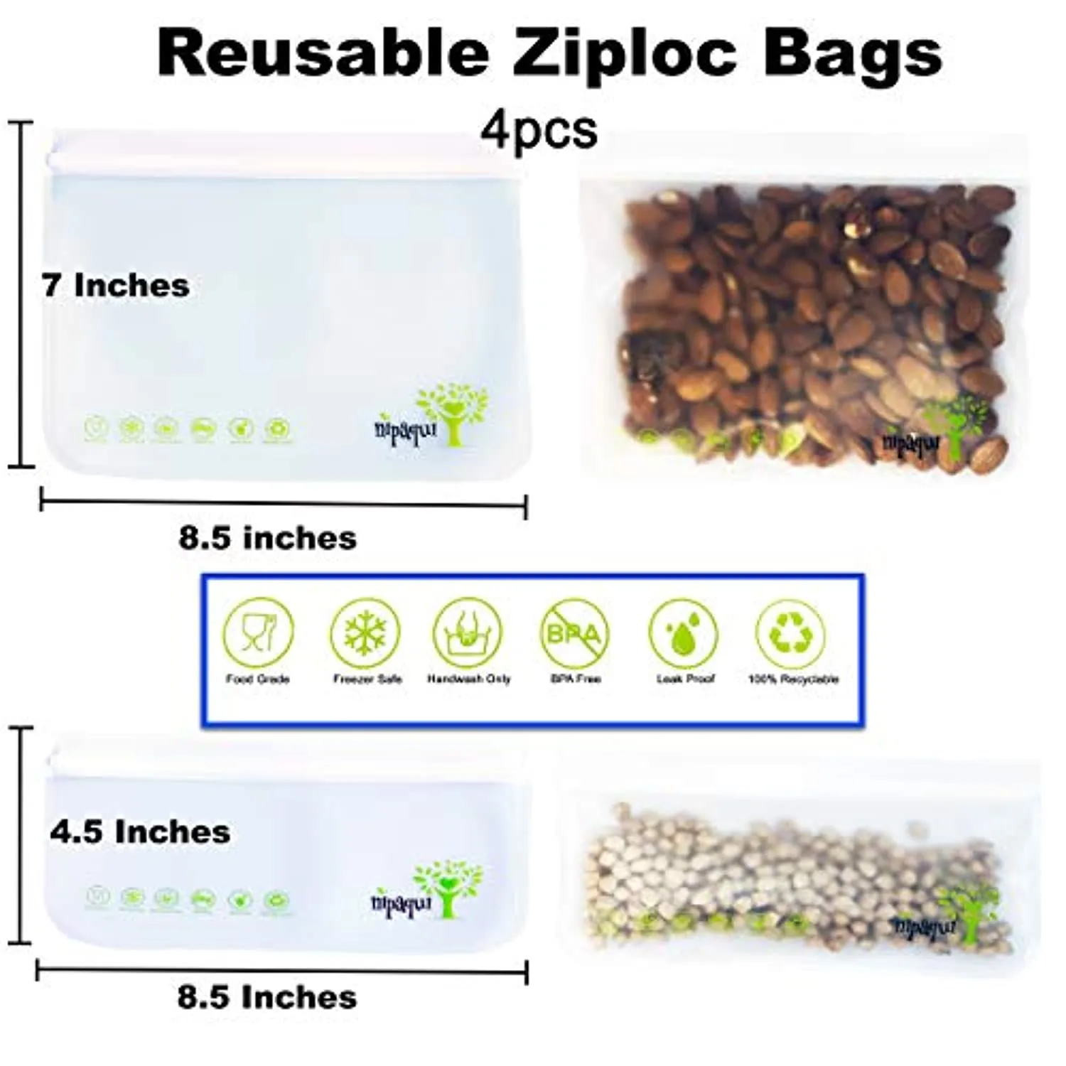 17 PCS Zero Waste ECO Friendly Gift: Reusable Food Storage Bags, Reusable Beeswax Wrap, Mesh Bags, Reusable Straws