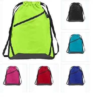 60 ct Zip-It Drawstring Backpack with Adjustable Straps - By Case