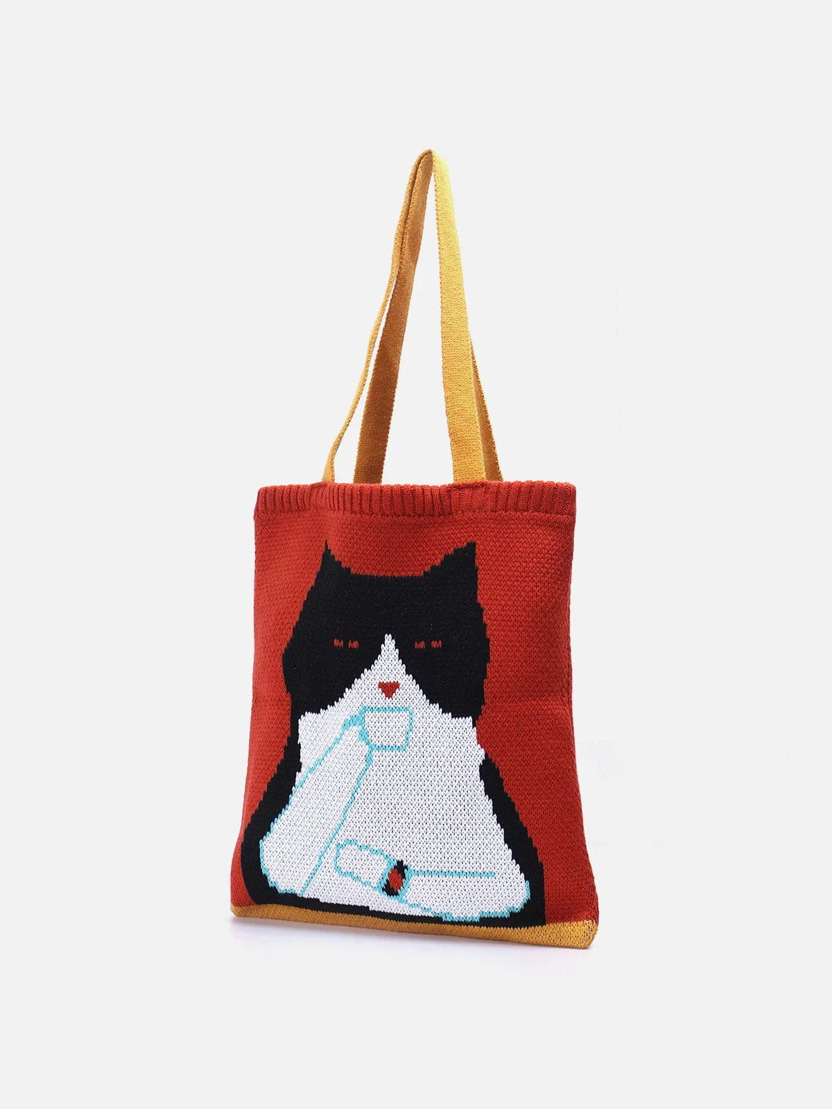 AlanBalen® - Cat Graphic Knit Bag