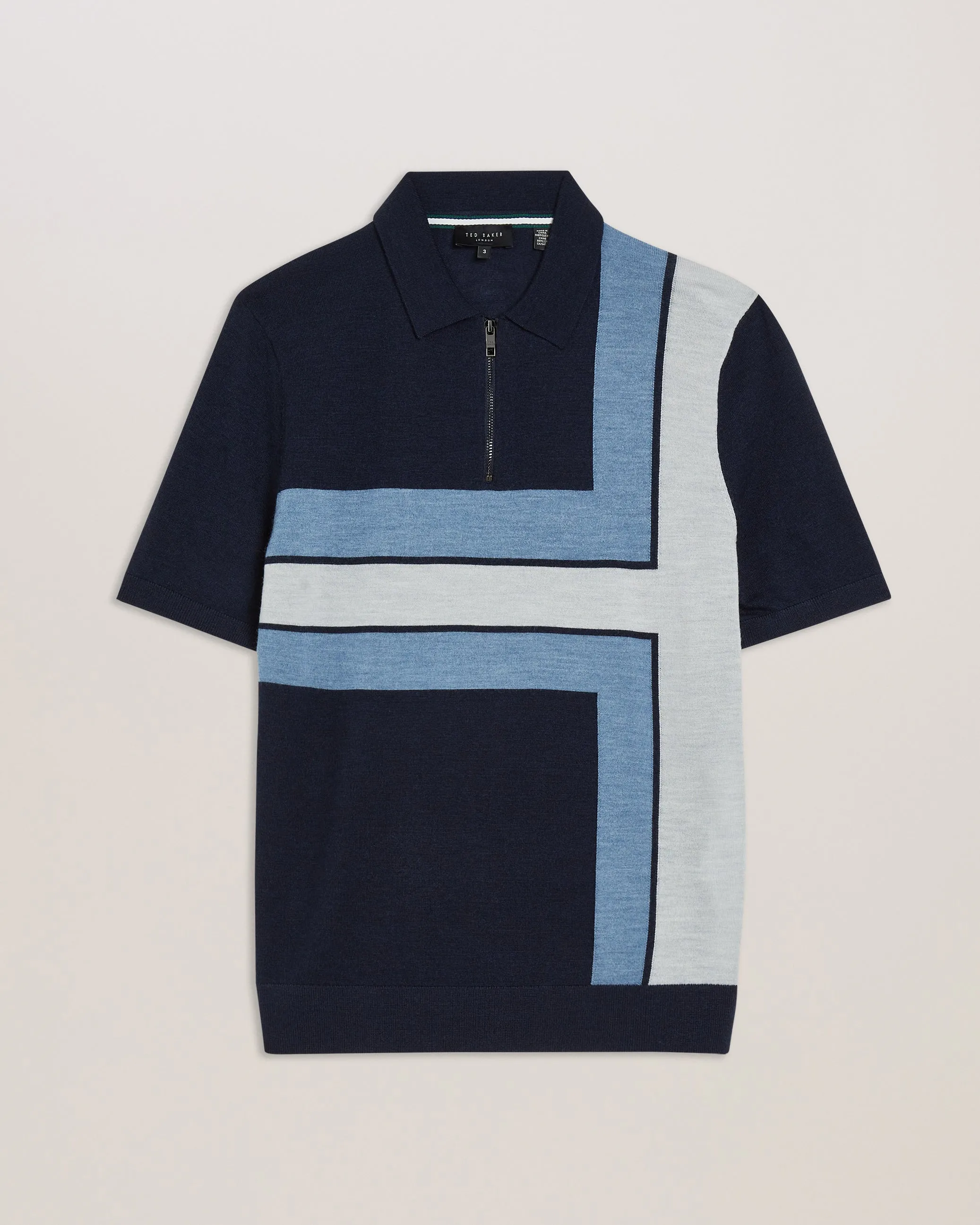 Ambler SS T Colour Block Polo Navy