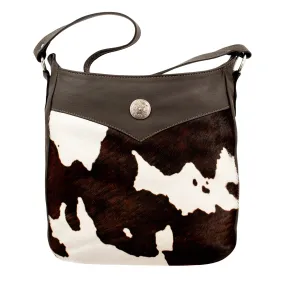 American West Womens Cowtown 12in CC Pony Hair-On Leather Shoulder Tote Bag