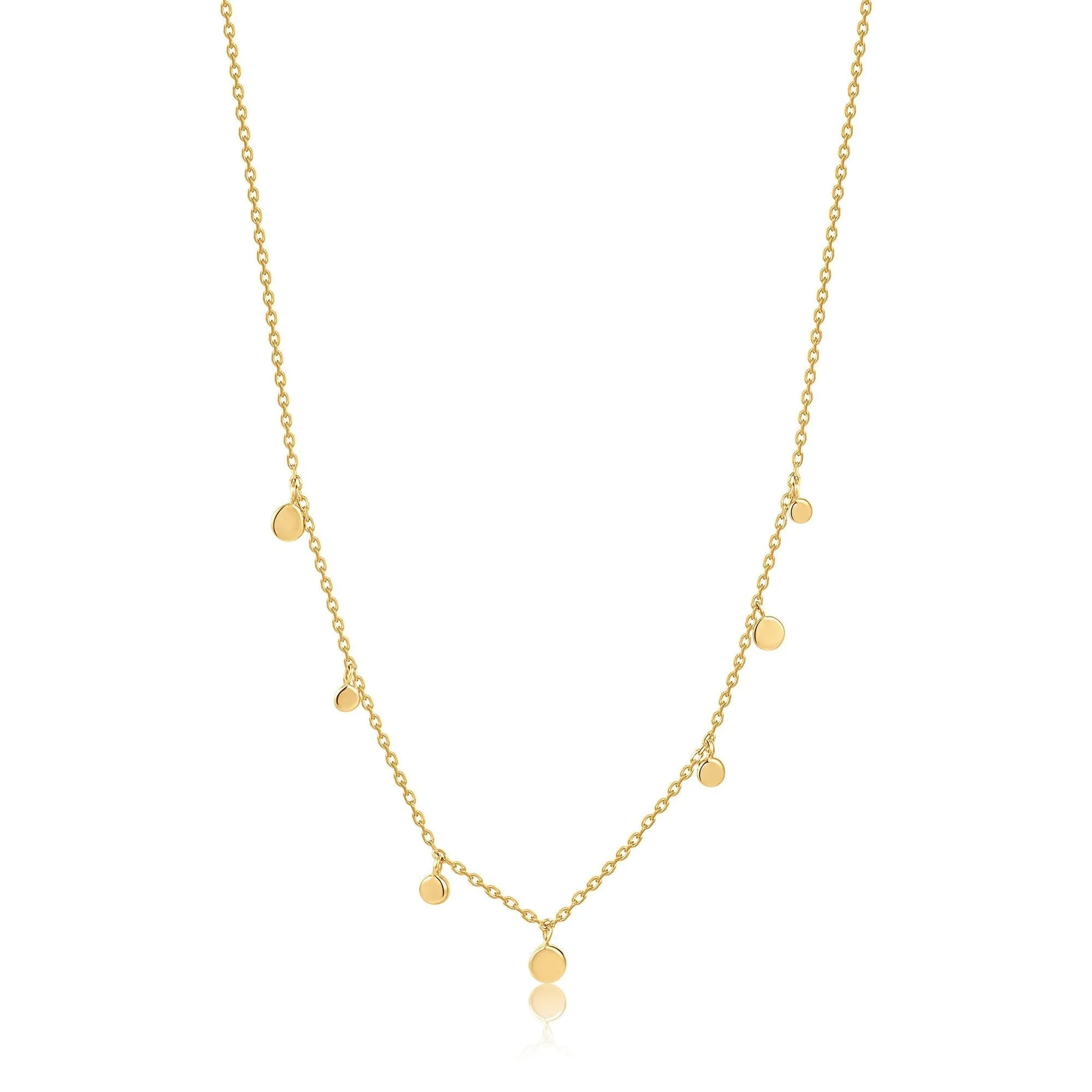 Ania Haie 14kt Gold Mixed Disc Necklace