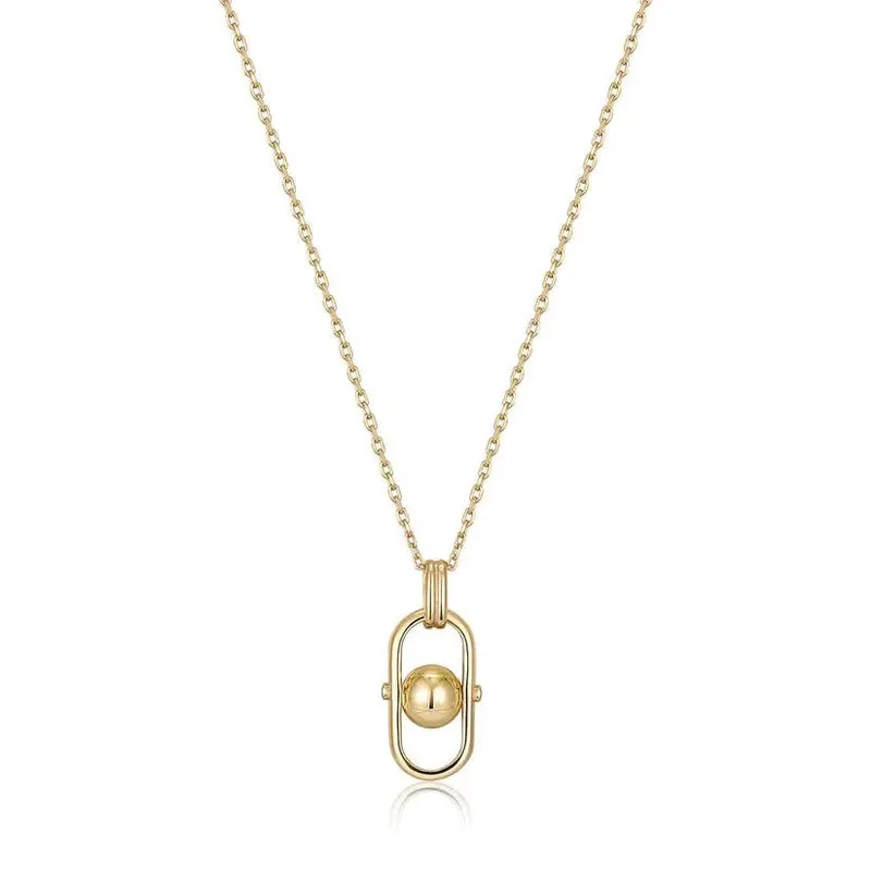 Ania Haie Gold Orb Link Drop Pendant Necklace