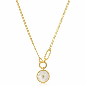 Ania Haie Sterling Silver & Gold Plated Eclipse Emblem Necklace