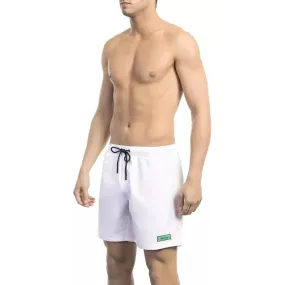 Bikkembergs White Polyester Men Swim Short