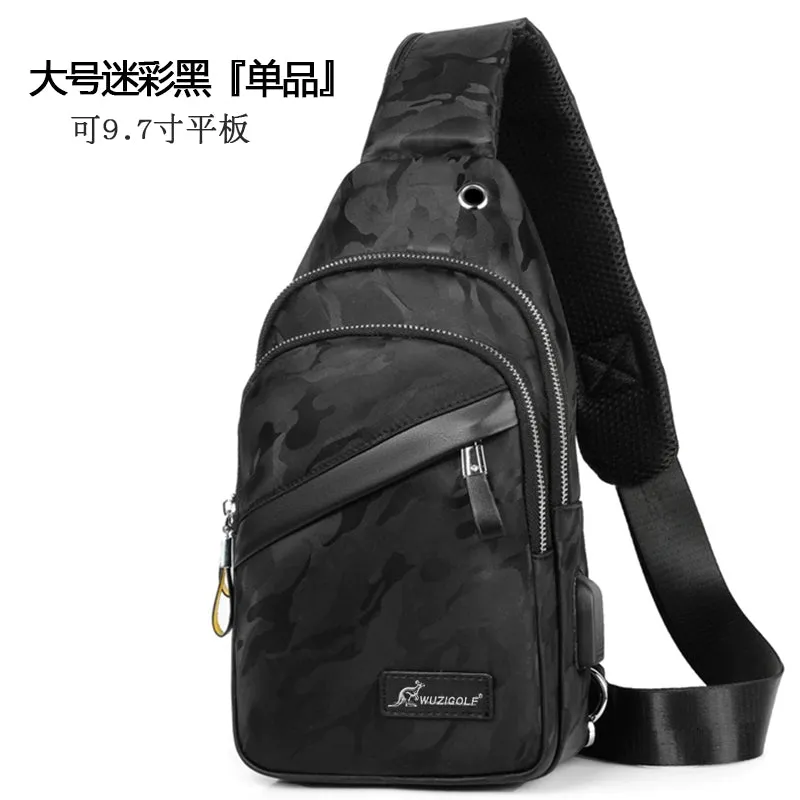 Binao Kangaroo Casual Oxford Cloth Men Chest Bag