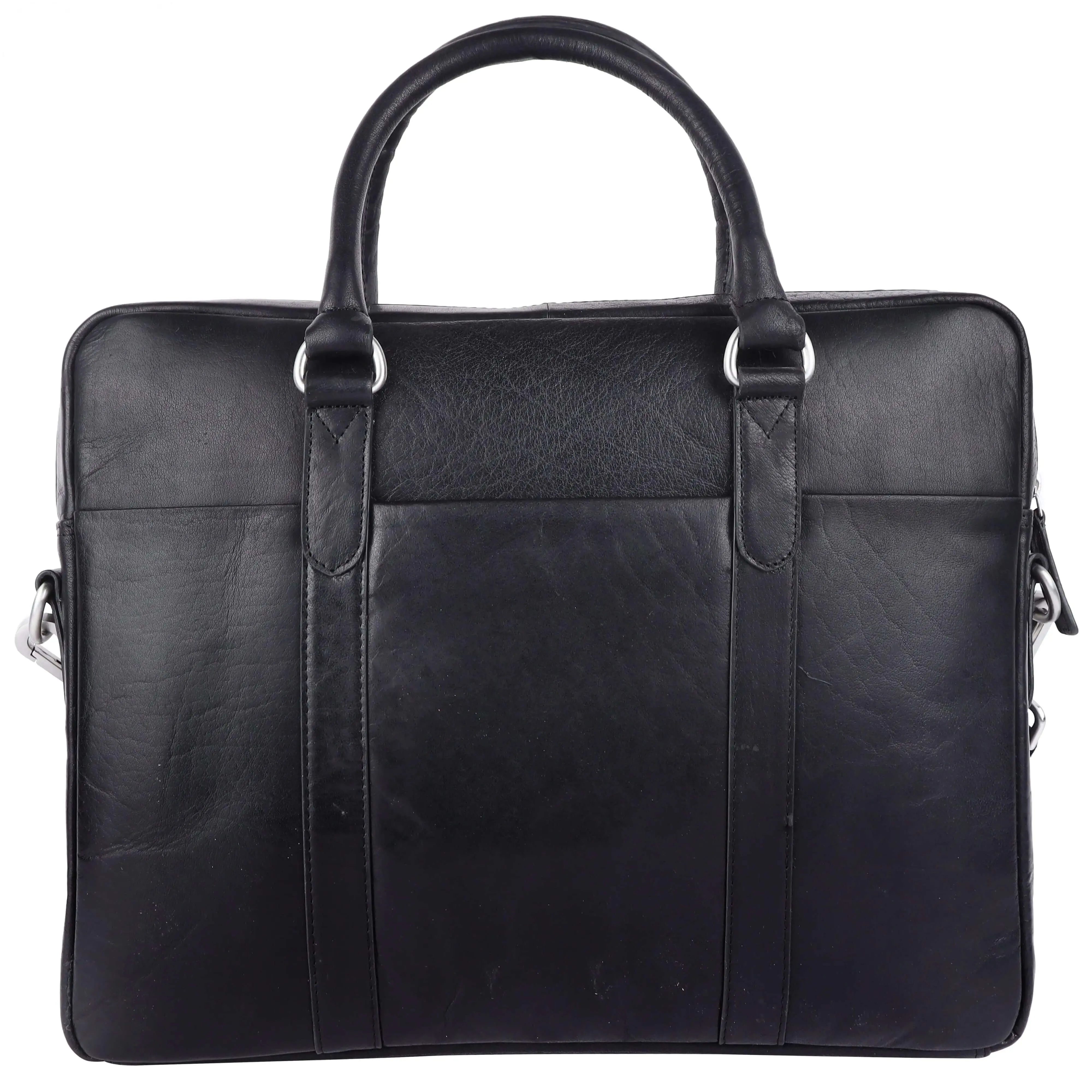 Black Genuine Leather Laptop Bag