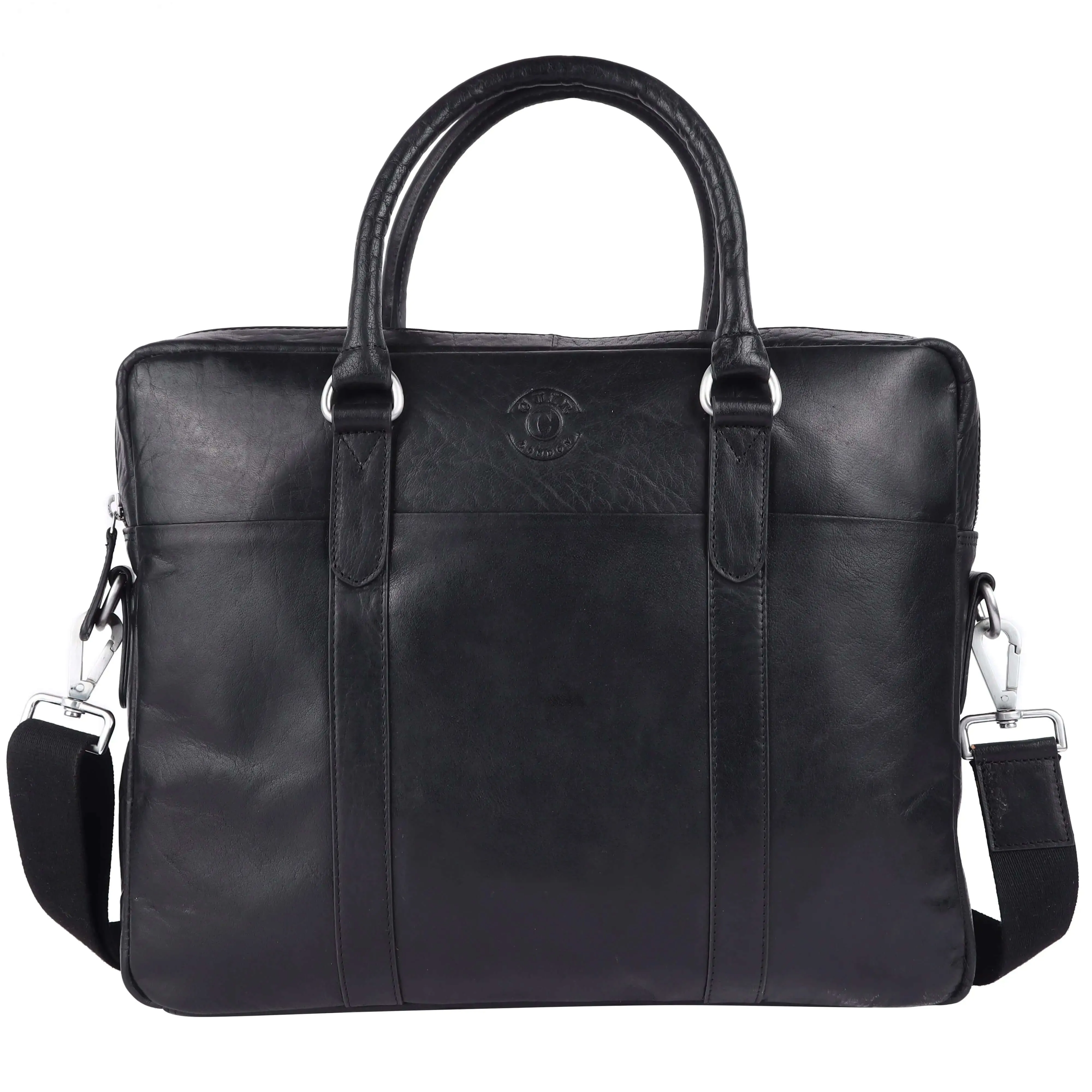 Black Genuine Leather Laptop Bag