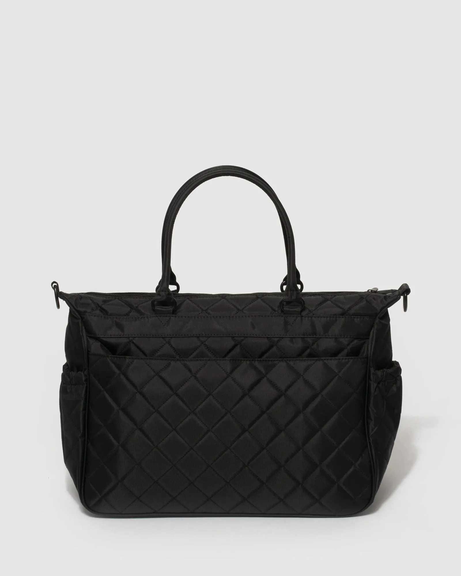 Black Quilted Baby Travel Bag