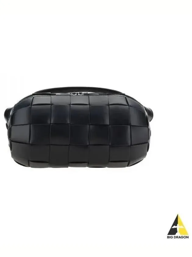 Boombox Small Calfskin Cross Bag Black