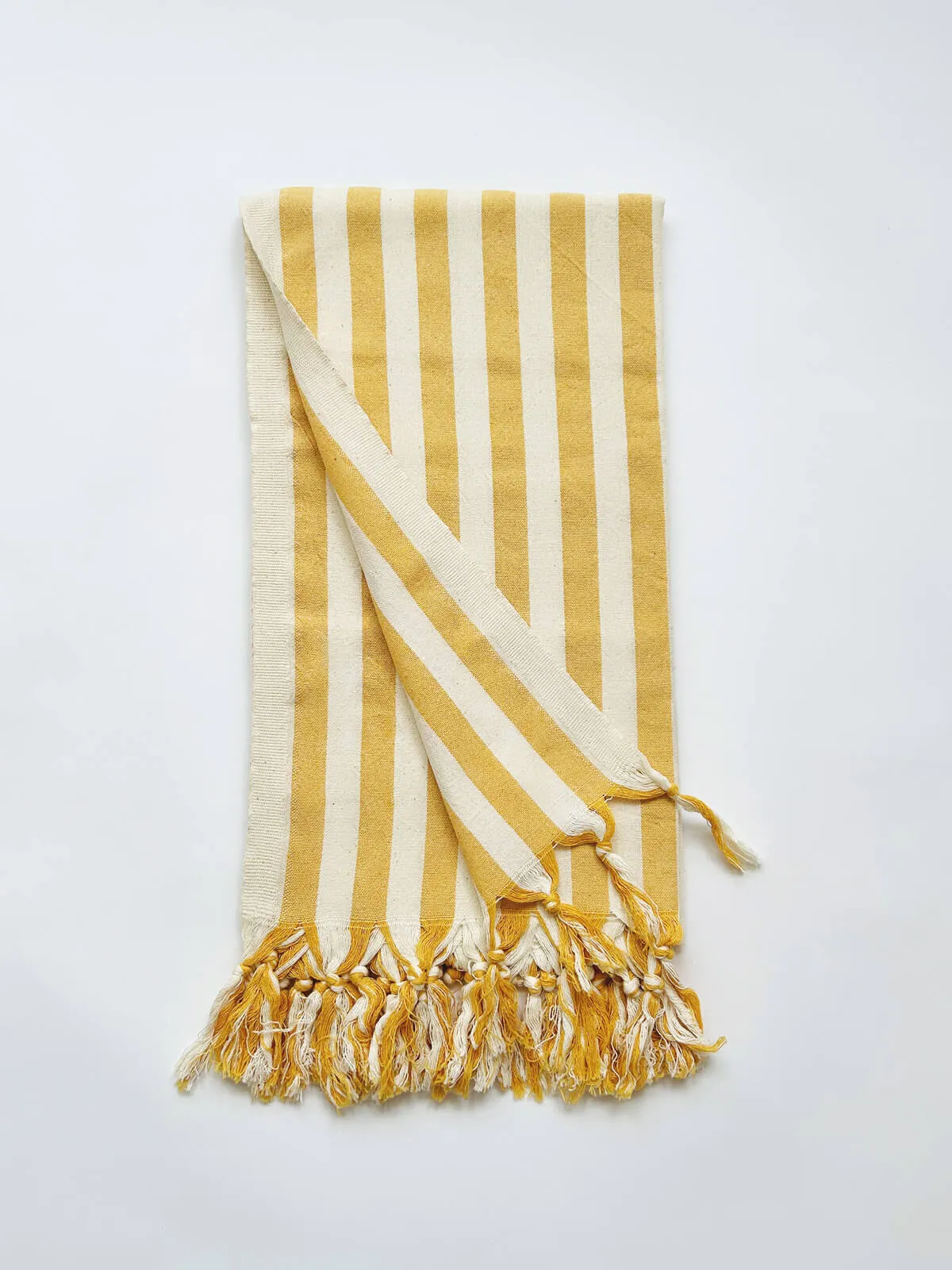 Brighton Stripe Hammam Towel, Mustard