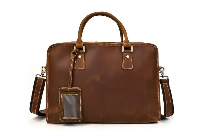 Brown Mens Leather Stylish Laptop Bags