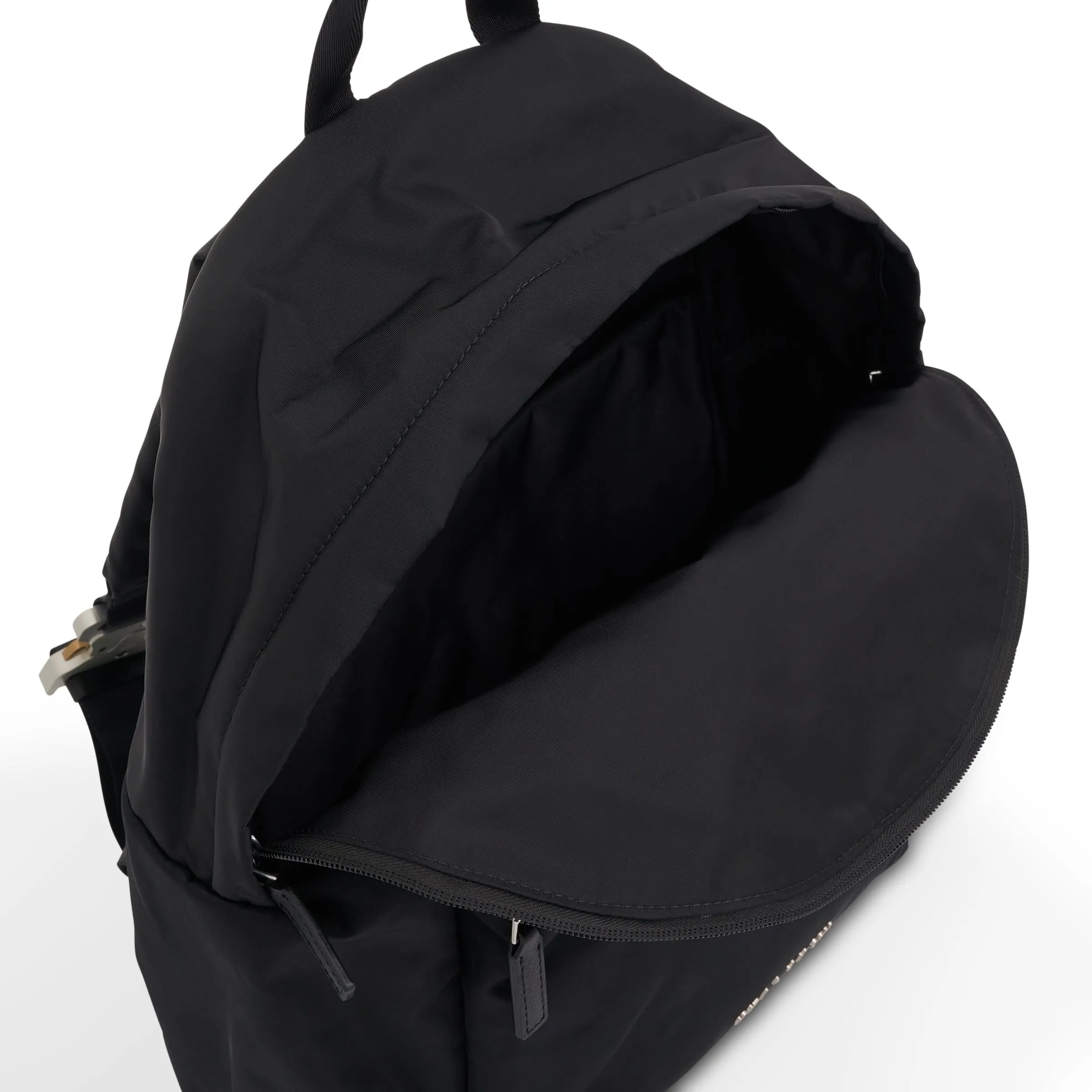 Buckle Shoulder Straps Backpack in Black