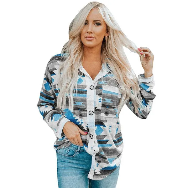 Buttoned Pocket Chest Long Sleeve Shirt