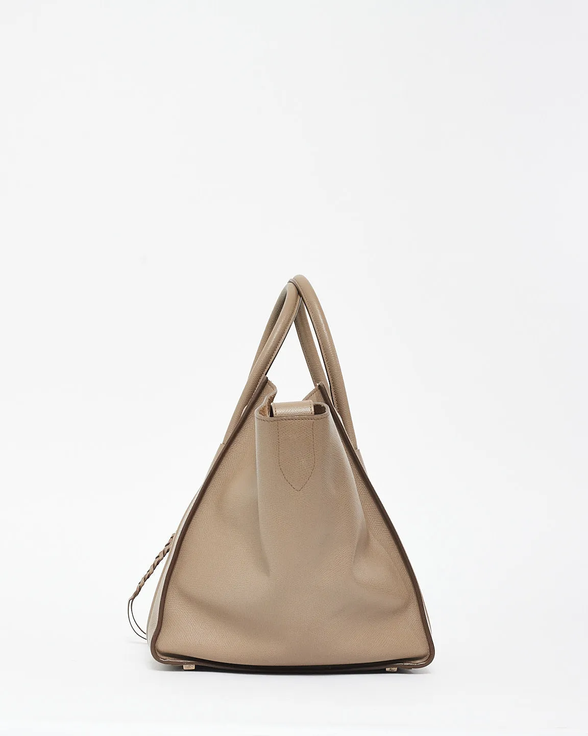 Celine Taupe Grained Leather Large Phantom Tote Bag