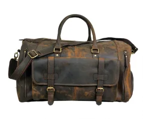 Classic Genuine Leather Duffel: Your Perfect Travel and Gym Companion for Men and Women - Vintage Leather Bag - Vintage Leather Duffel Bag (Available in 3 Sizes - 20" , 24" , 28" inches)