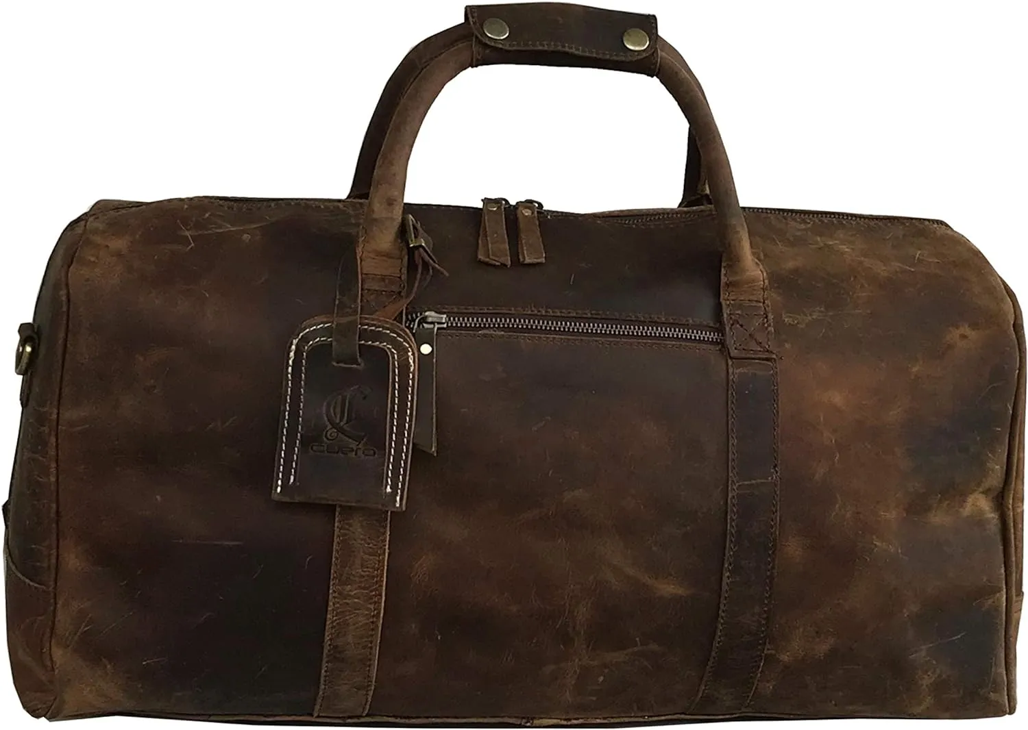 Classic Leather Duffel: Your Ultimate Travel And Gym Companion - Vintage Leather Duffel Bag - Classy Vintage Travel Bag