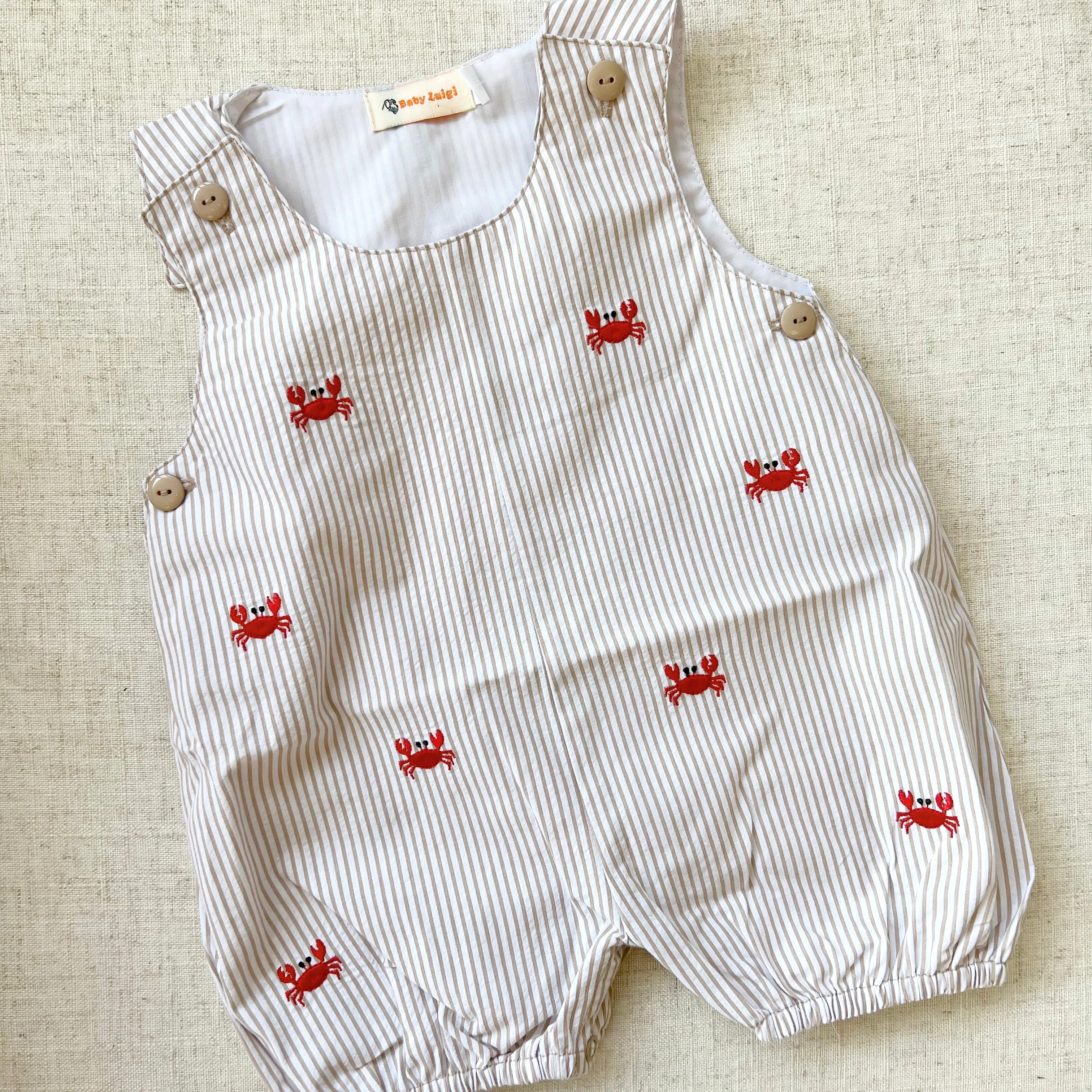 Crab Seersucker Romper