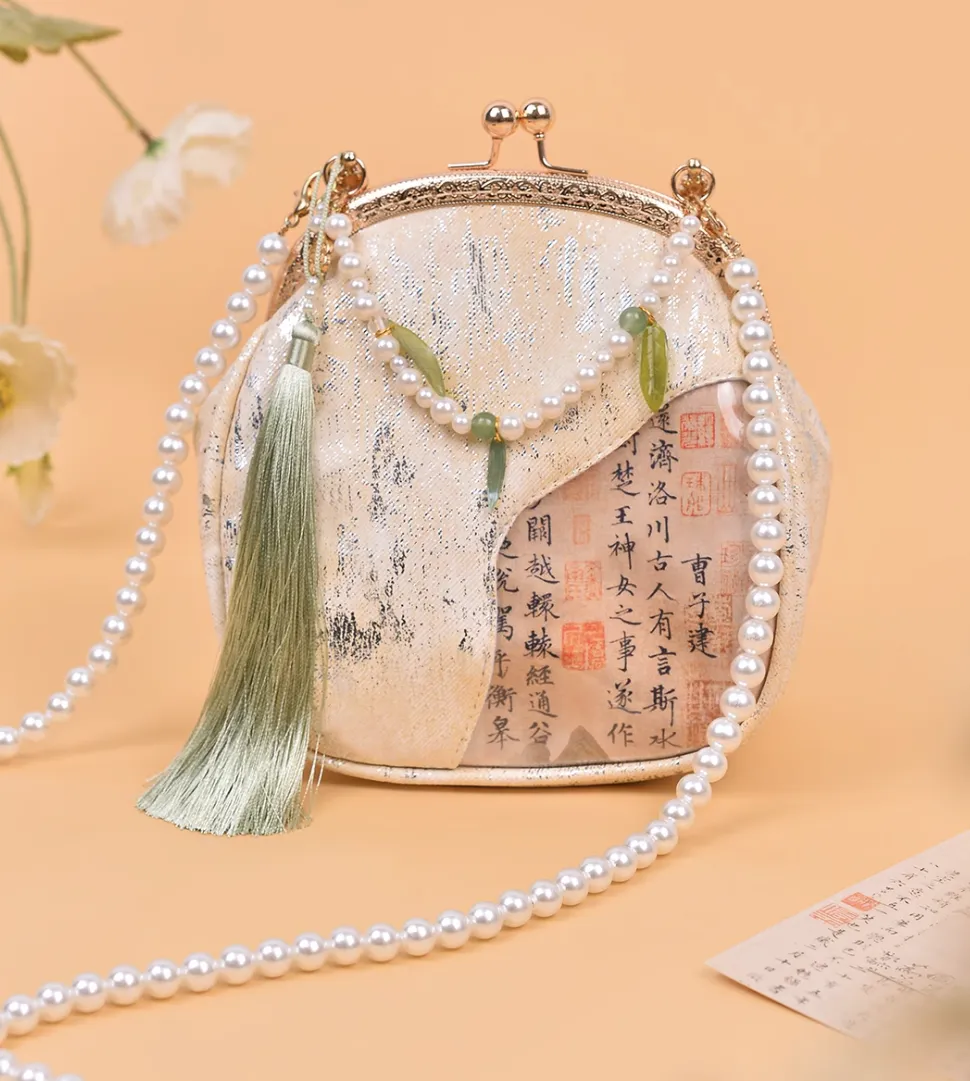 Crossbody Bag for Hanfu & Cheongsam - Bamboo Poem