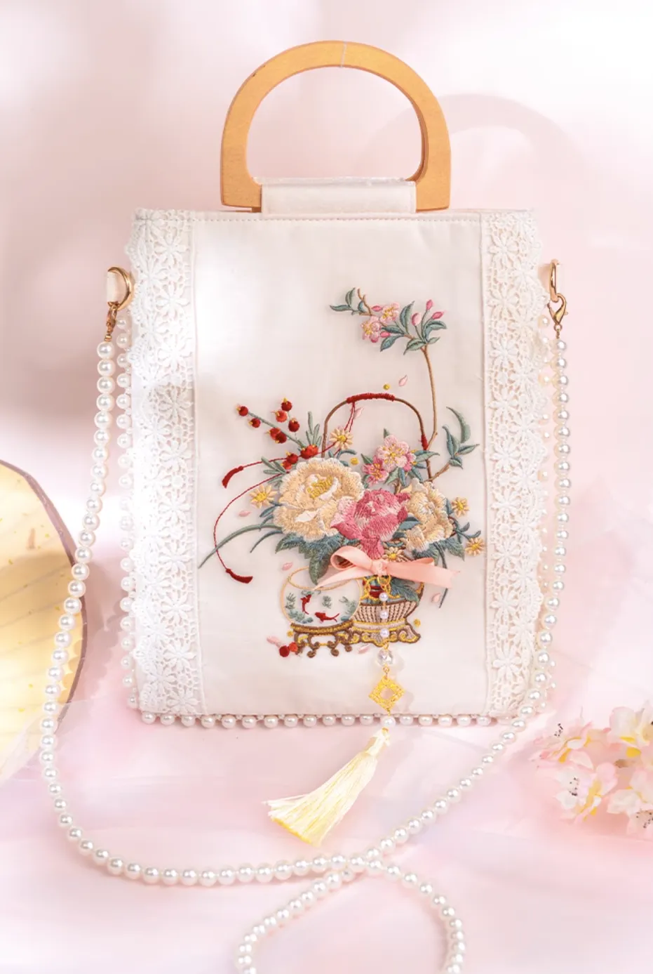 Crossbody Bag for Hanfu & Cheongsam - Spring Blossoms