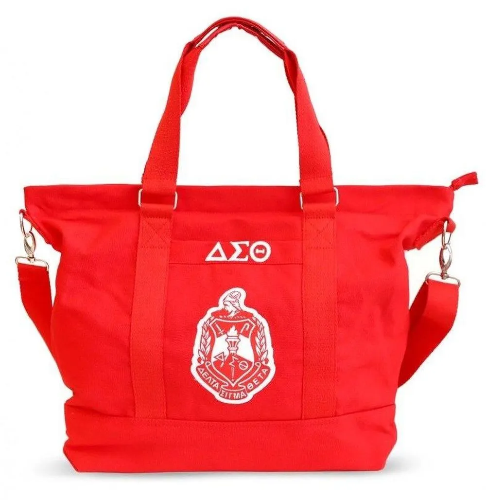 Delta Sigma Theta Canvas Bag Red