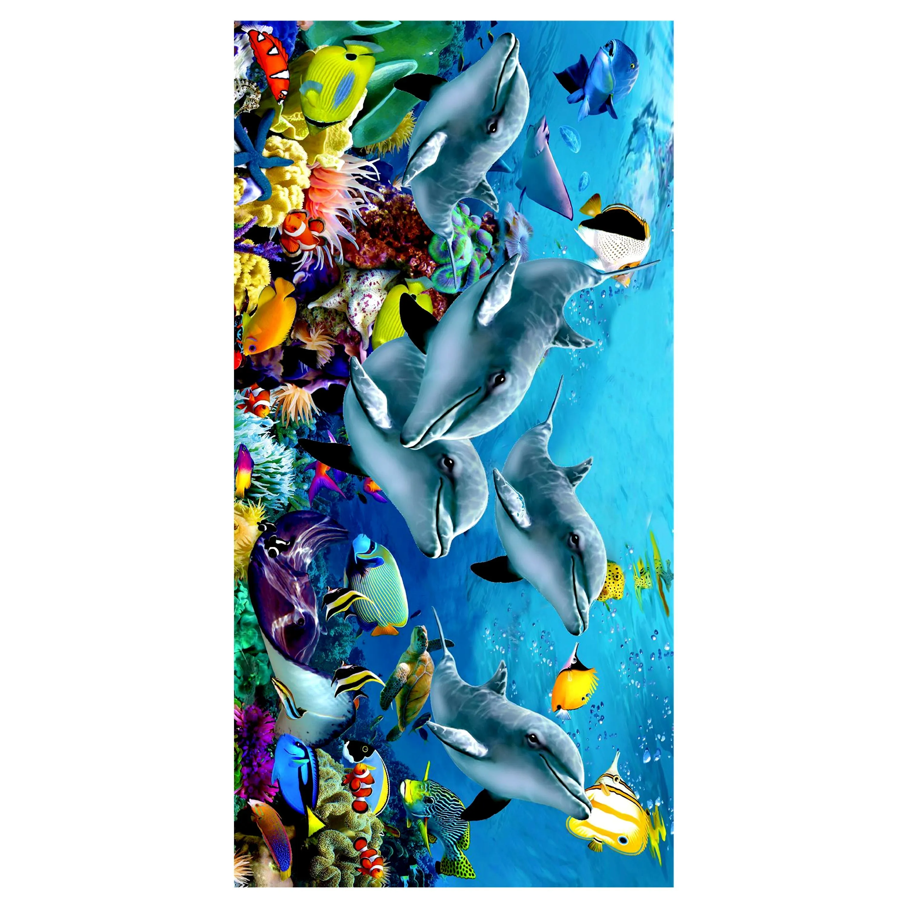 Dolphins Design Large Towel