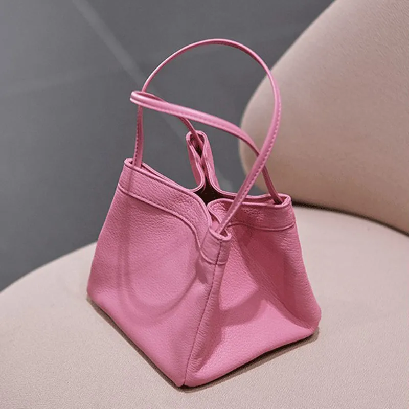 Fashion Ins Bucket Bags Cute Small Square Bag Niche Design Texture Handbag Women