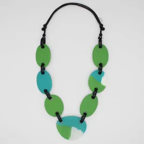 Green Orla Link Statement Necklace