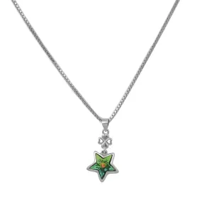 Green Starred Charm Chain Locket