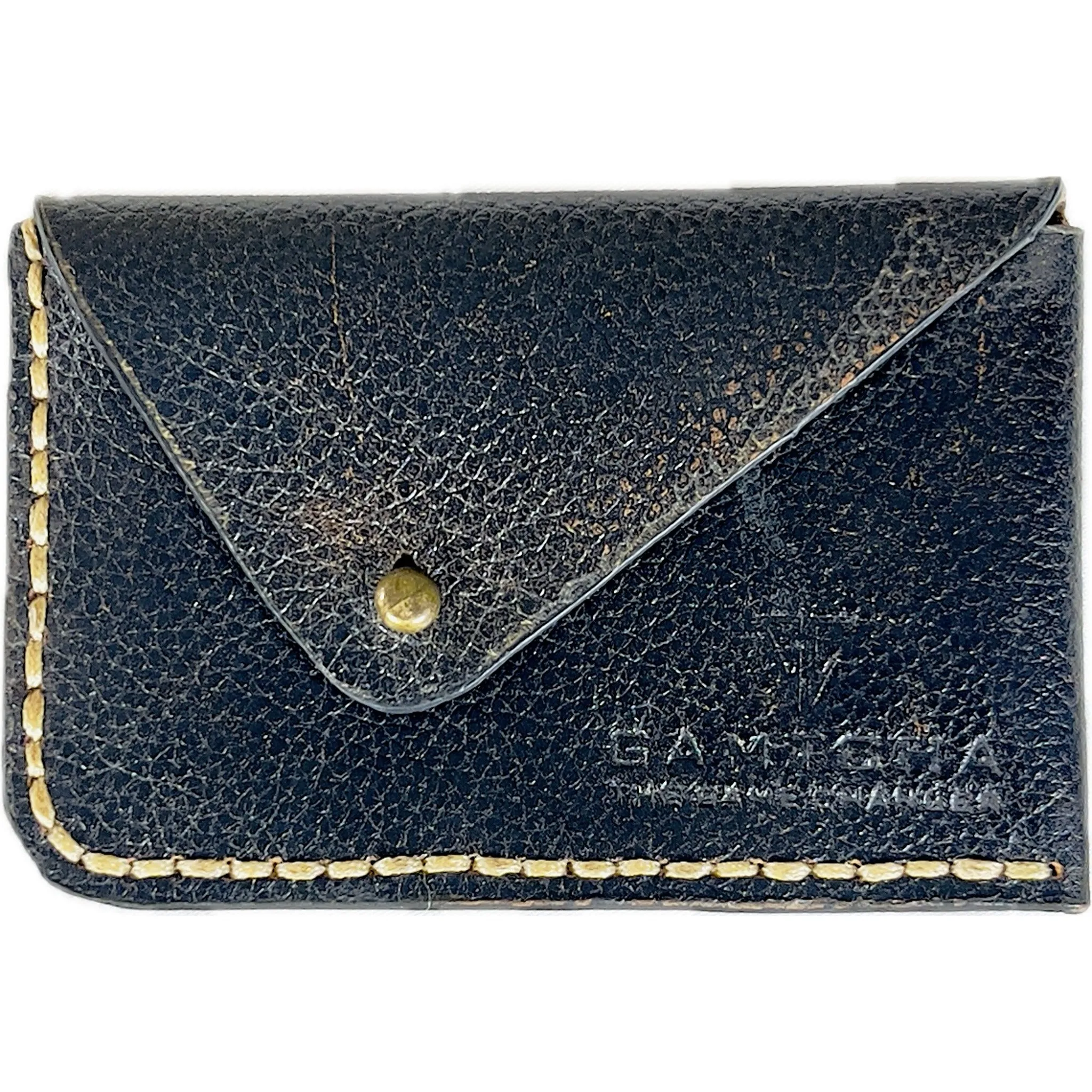 HAND SEWN LEATHER CARDHOLDER -STYLE 3-PIN