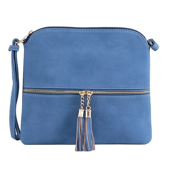 HY2038A Monogrammable Fashion Crossbody Bag With Tassel