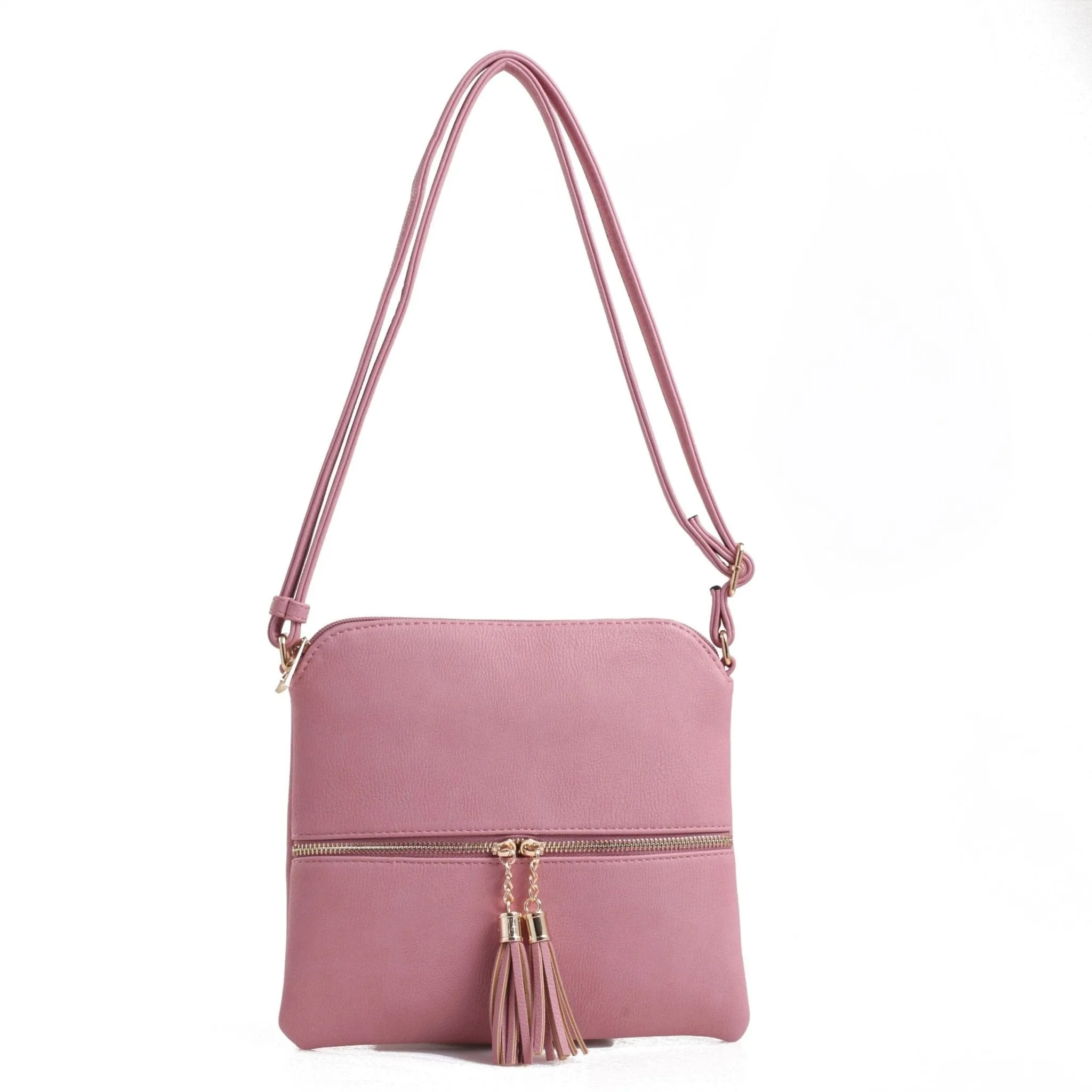 HY2038A Monogrammable Fashion Crossbody Bag With Tassel