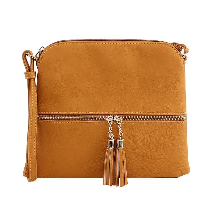 HY2038A Monogrammable Fashion Crossbody Bag With Tassel