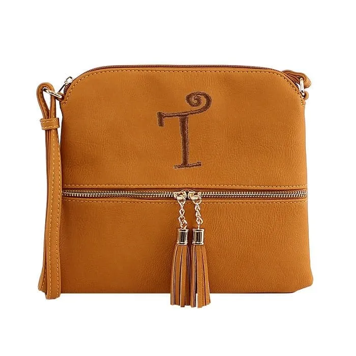 HY2038A Monogrammable Fashion Crossbody Bag With Tassel