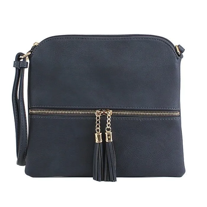 HY2038A Monogrammable Fashion Crossbody Bag With Tassel