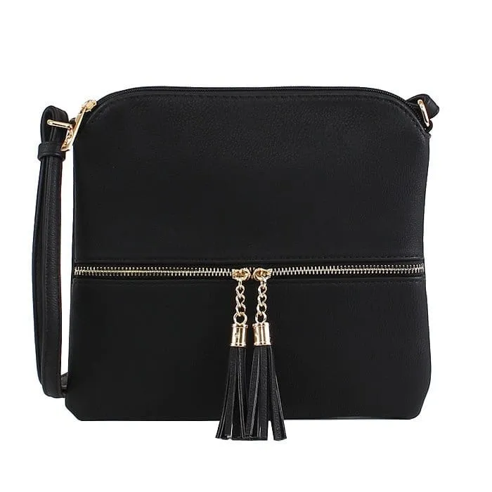 HY2038A Monogrammable Fashion Crossbody Bag With Tassel