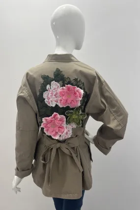 Josie Bruno Vintage Jacket With Peachy Pink Flowers