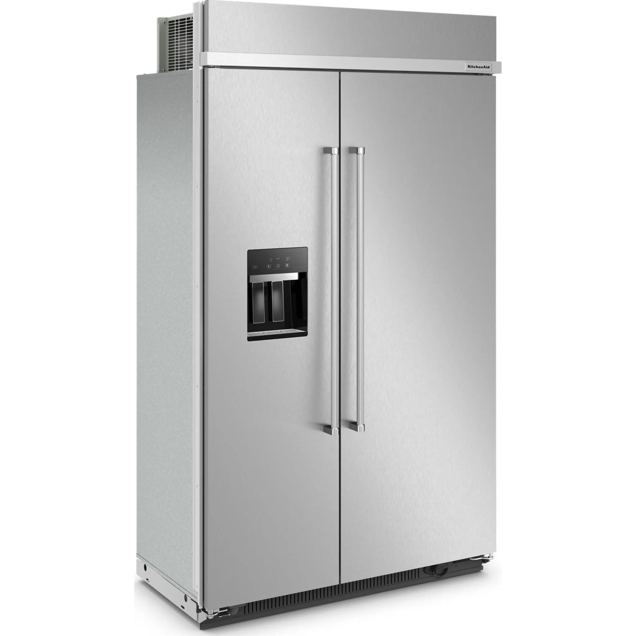 KitchenAid  29.4 cu. ft. 48" Built-In Side-by-Side Refrigerator with Ice and Water Dispenser (KBSD708MPS)