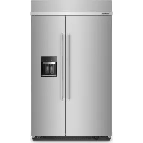 KitchenAid  29.4 cu. ft. 48" Built-In Side-by-Side Refrigerator with Ice and Water Dispenser (KBSD708MPS)