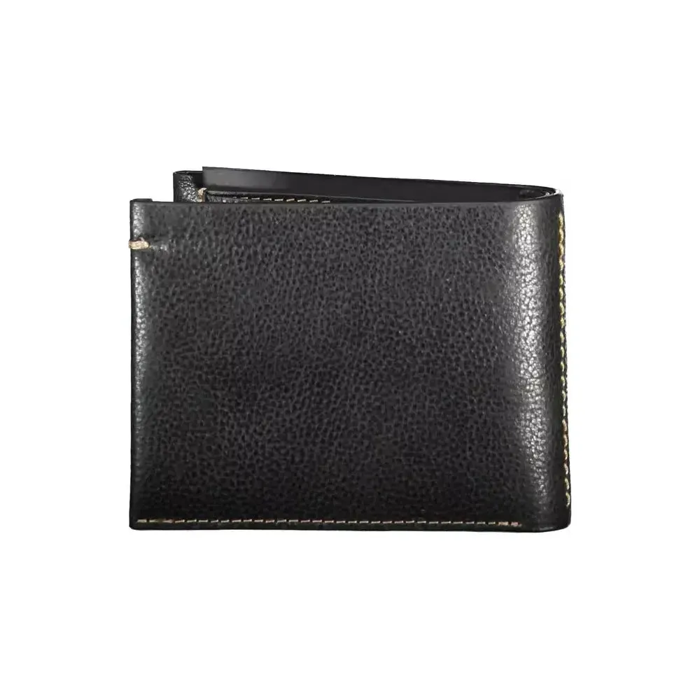 La Martina Black Leather Men Wallet