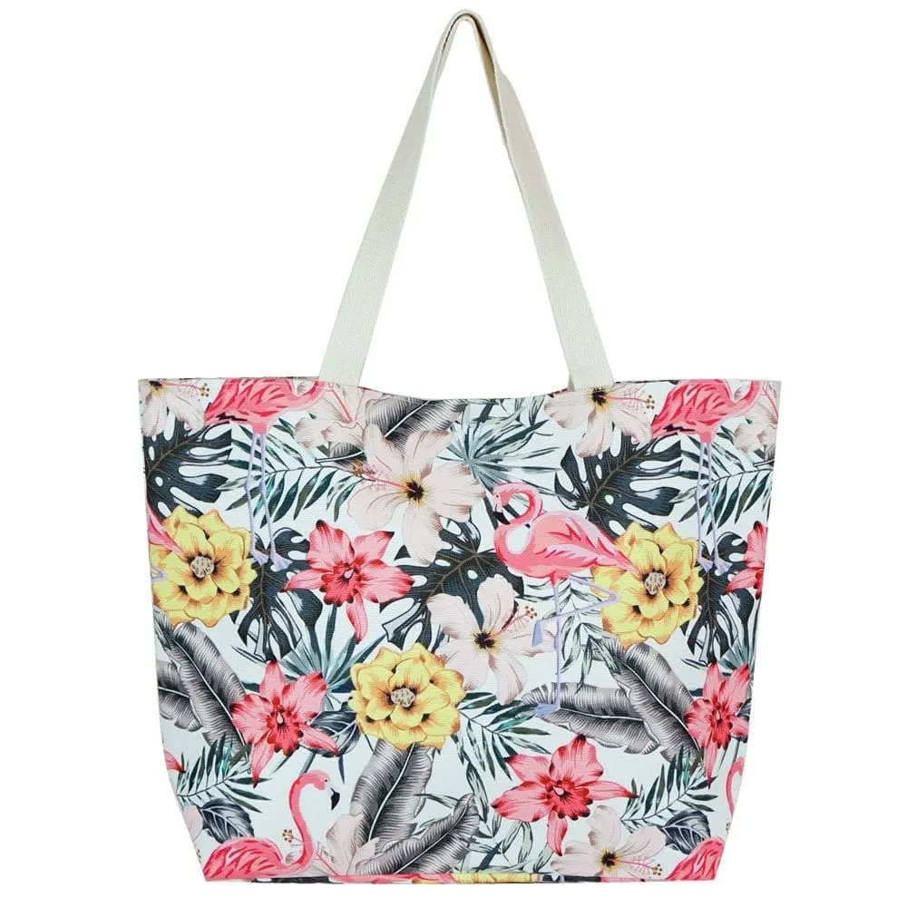 MB0120 Tropical Hibiscus Beach Bag