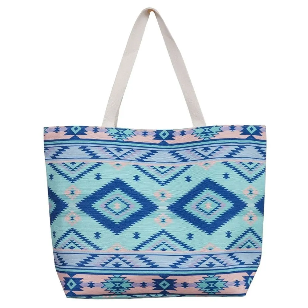 MB0140 Tribal Pattern Beach Tote Bag