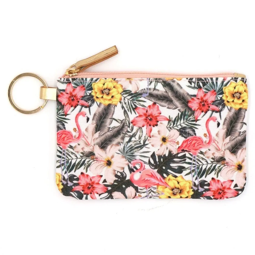 MB0149 Tropical Flamingo Lanyard ID Wallet