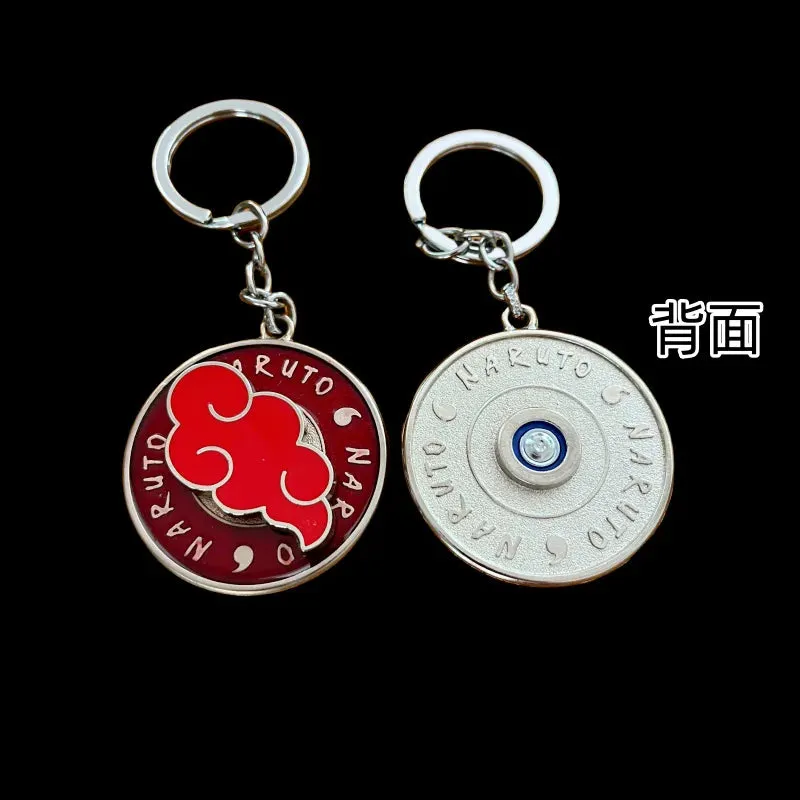 Naruto Anime | Akatsuki Logo Spinning | Metal Keychain