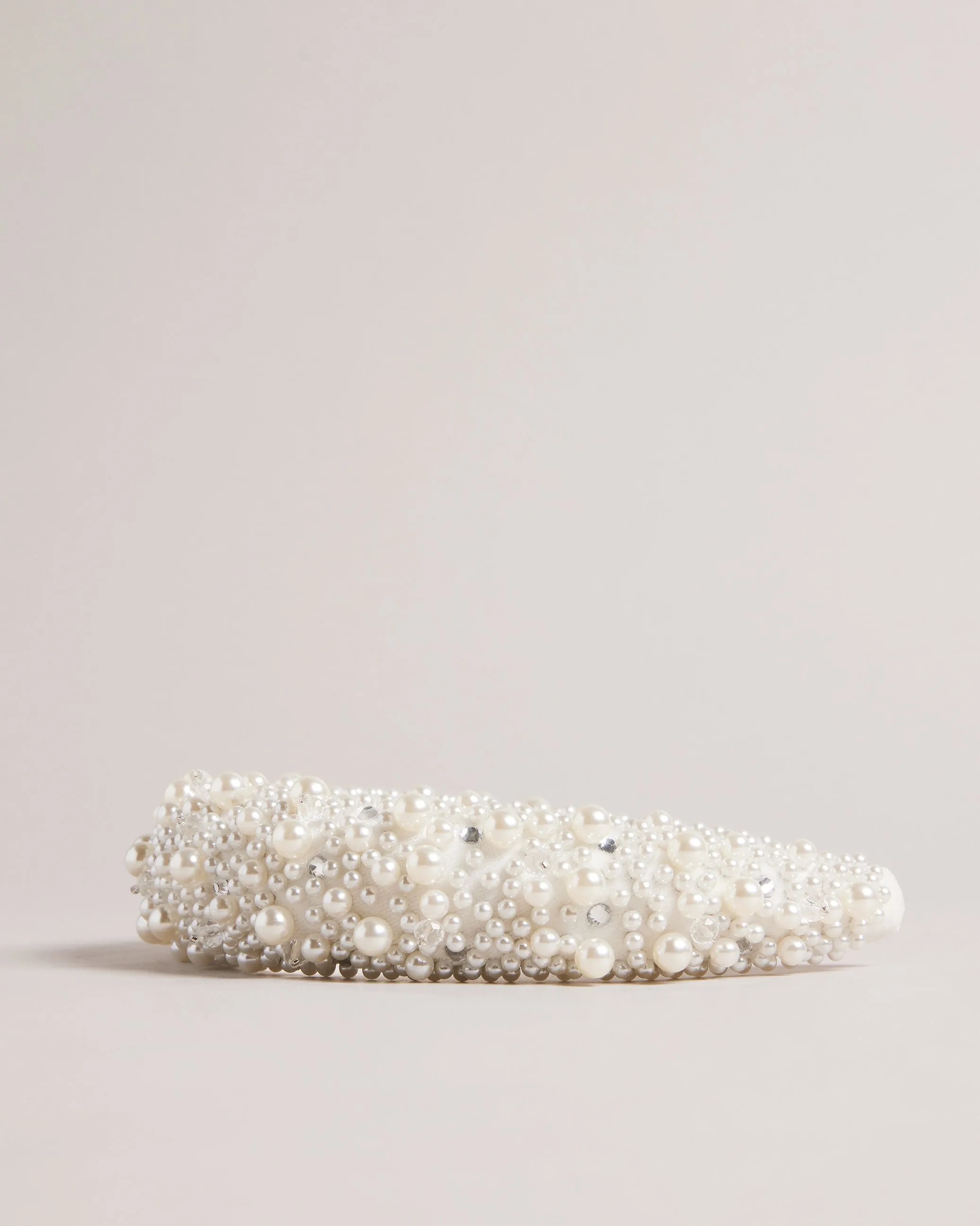 Pearlen Embellished Headband Ecru