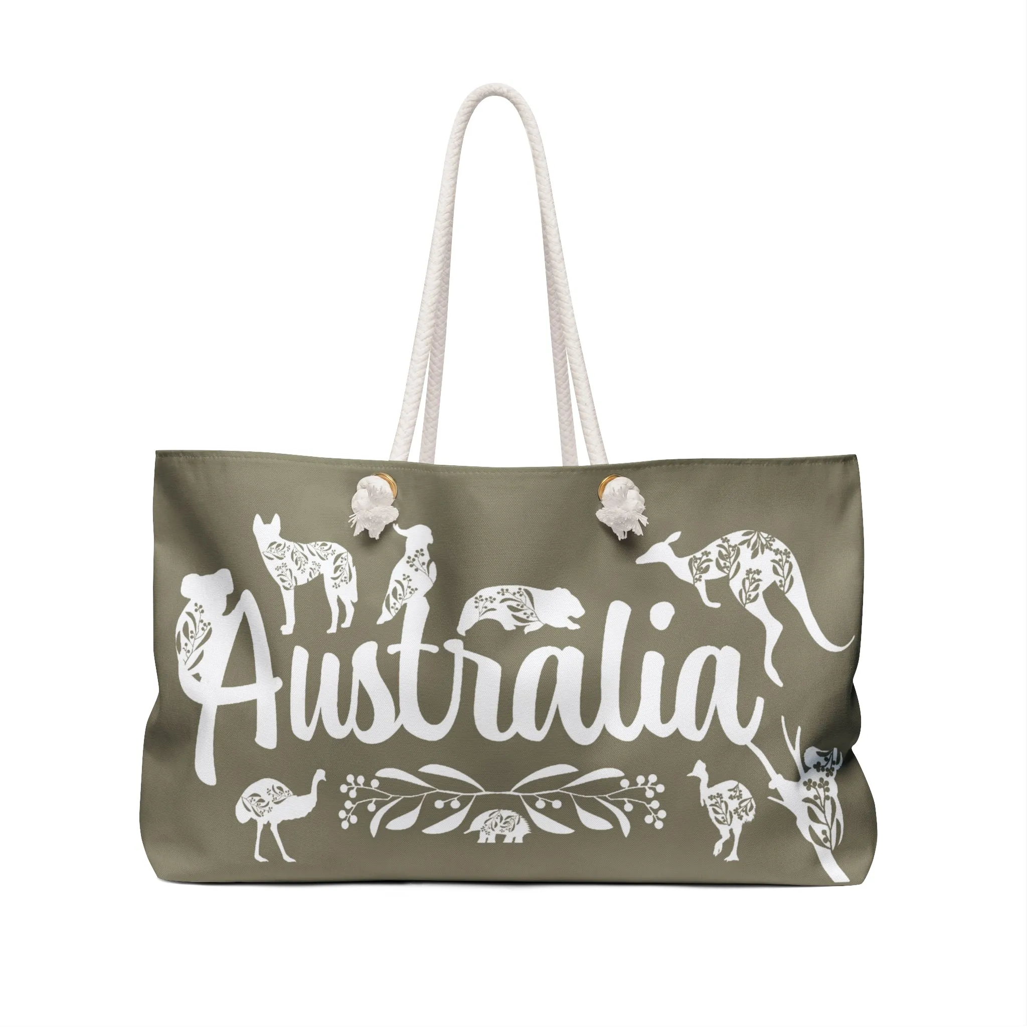 Personalised/Non-Personalised Weekender Bag, Australia, Large Weekender Bag, Beach Bag, Book Bag