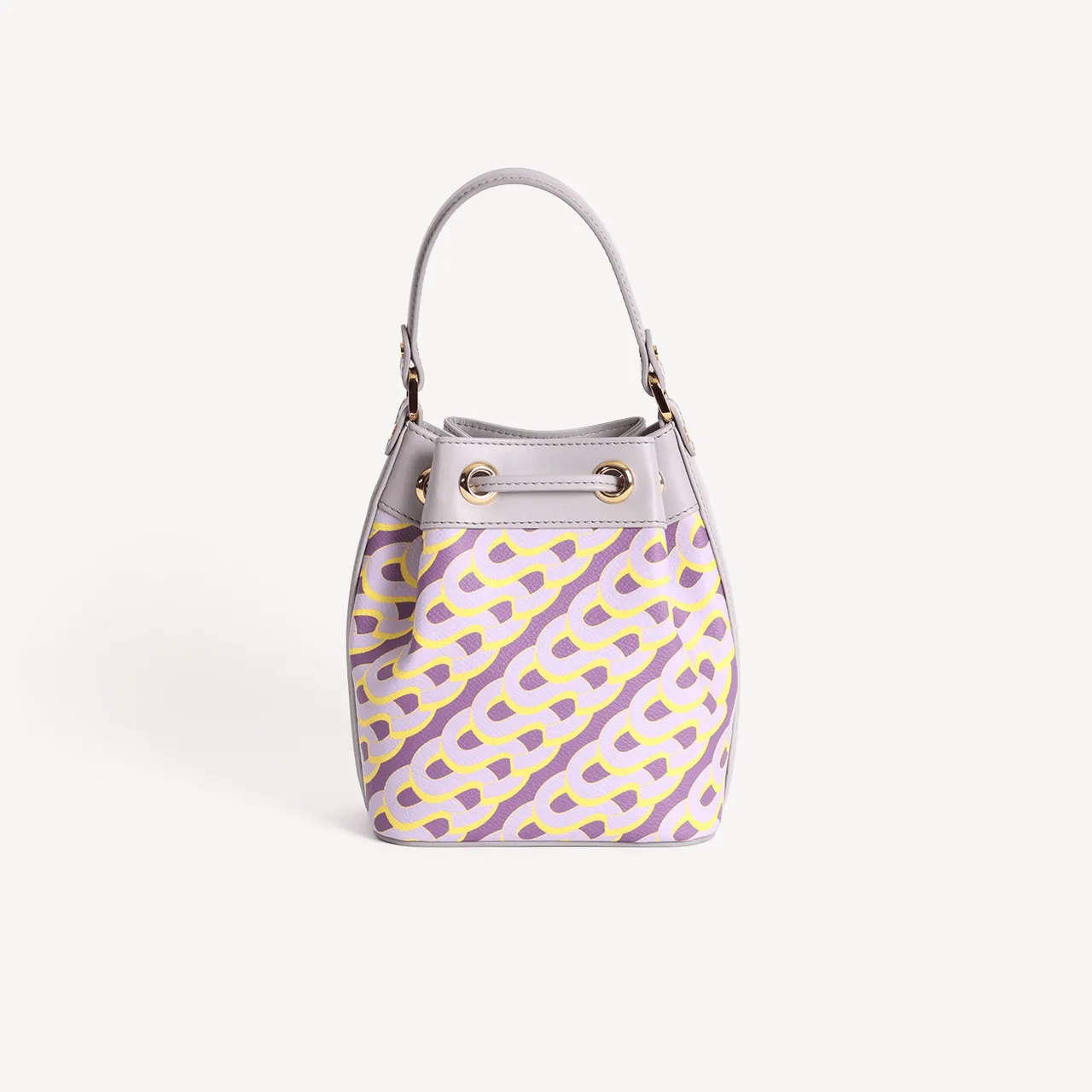 Pouch Bag Medium Monogram Print - Yellow & Lilac