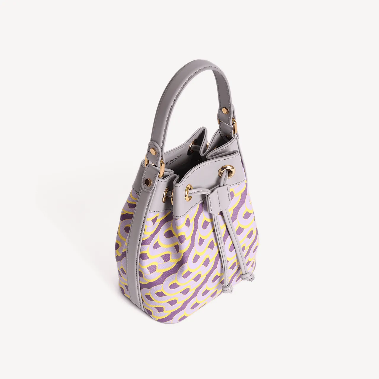 Pouch Bag Medium Monogram Print - Yellow & Lilac