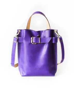 Purple Mini Leather Backpack