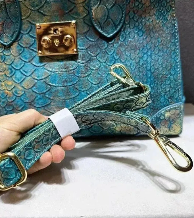 Snake Print Crossbody Bag